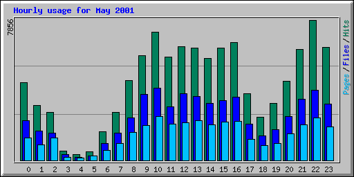 Hourly usage for May 2001