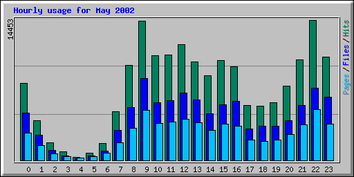 Hourly usage for May 2002