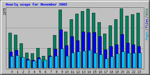 Hourly usage for November 2002